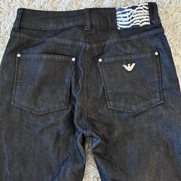 NWOT!  Authentic Armani Jeans Long Straight Leg Jeans in Dark Grey - Size 25 - Picture 6 of 7